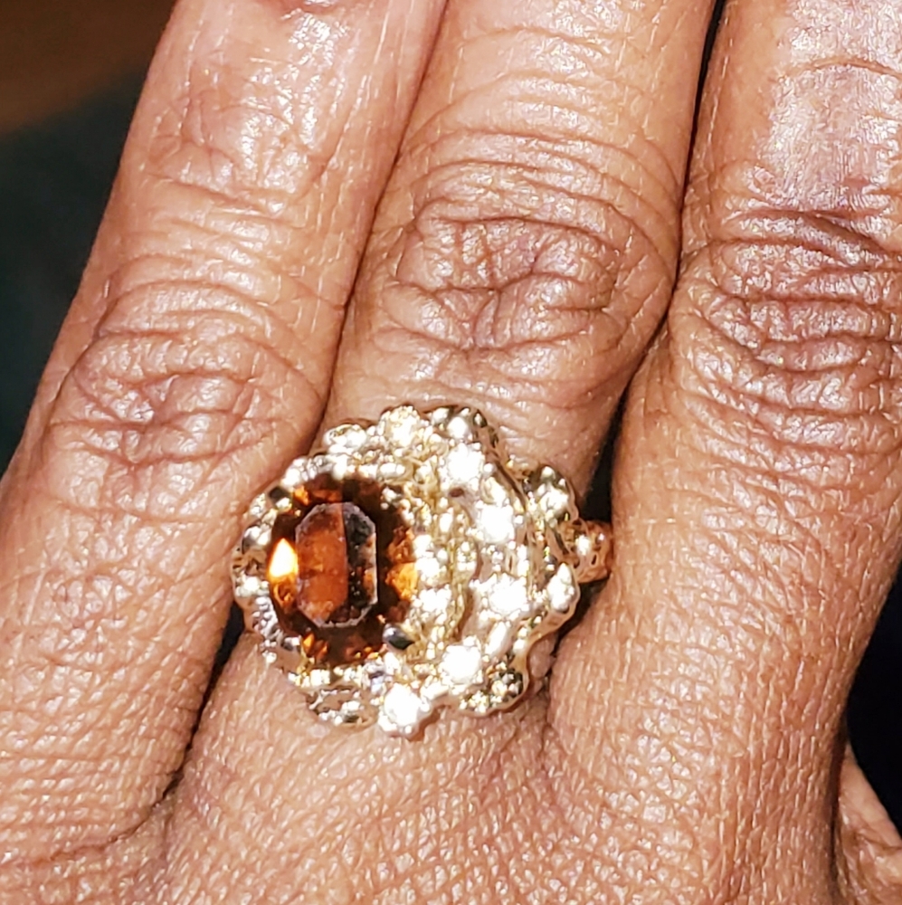 Vintage Smokey Quarts Ring